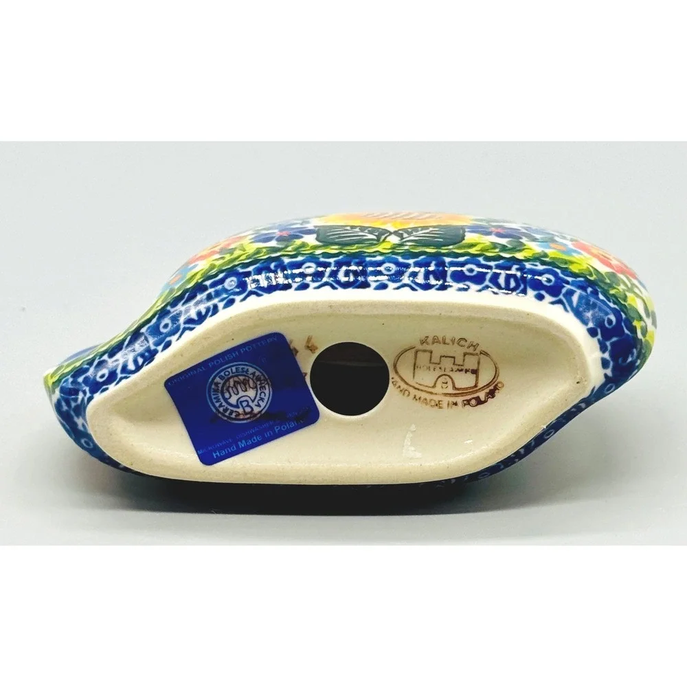 Polish Pottery Kalich Napkin Holder Sunflower Floral Ceramika Boleslawiecka